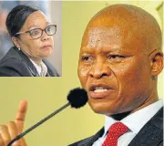  ?? /Sandile Ndlovu ?? Court drama: Chief justice Mogoeng Mogoeng. Inset: Patricia Goliath