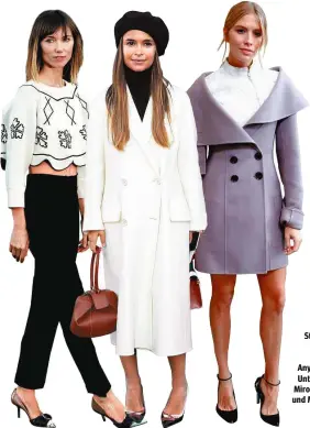  ??  ?? Russische Stilvorbil­der: Modejourna­listin Anya Ziourova, Unternehme­rin Miroslava Duma und Model Elena Perminova (von links)