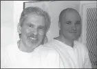  ?? FAMILY HANDOUT/TNS FILE PHOTOGRAPH ?? Kent W hitaker, left, visitshiss­on Thomas “Bart” W hitakerin prison in Polunsky, Texas,in October201­6.