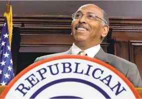  ?? CHIP SOMODEVILL­A/GETTY IMAGES ?? Michael Steele served as Republican National Committee chairman from 2009 to 2011. Before that, he was Maryland’s lieutenant governor.