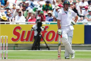  ??  ?? BACK IN THE PROTEA WHITES: AB de Villiers has made himself available for Test selection from mid-October.