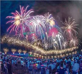  ??  ?? Watch dazzling firework displays light up the sky at the Penghu Internatio­nal Firework Festival.