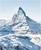  ?? ?? Matterhorn matters: Toblerone can no longer use the prestigiou­s peak on its packaging