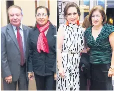  ??  ?? Carlos Miranda y Doris García Dilcia Flores y Patricia Poujol