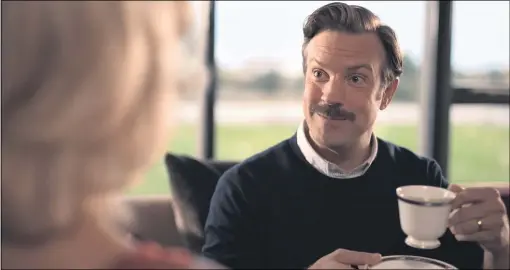 ?? APPLE TV+ PHOTOS ?? Ted Lasso (Jason Sudeikis) finds out tea is just as bad as he assumed in the first episode of new Apple TV+ comedy series “Ted Lasso.”
