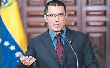  ?? FOTO: NOTICIAS VENEZUELA ?? El ministro de Relaciones Exteriores dio a conocer el comunicado del gobierno venezolano mediante su cuenta de Twitter.