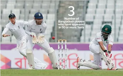  ?? Reuters ?? Bangladesh’s Tamim Iqbal tries a sweep shot as England’s wicketkeep­er Jonathan Bairstow prepares to catch the ball. —