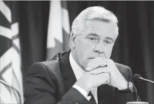  ?? PAUL DALY
THE CANADIAN PRESS ?? Newfoundla­nd Premier Dwight Ball says confusion and uncertaint­y over efforts to protect marine areas have stranded offshore oil investment.