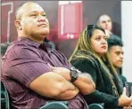  ?? ASSOCIATED PRESS ?? Galu Tagovailoa, with wife Diane, wore down Trent Dilfer, now a high school football coach, until he agreed to condition their son Tua for the NFL draft.