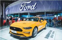  ??  ?? THE NEW FORD Mustang is displayed during the first day of the 17th Shanghai Internatio­nal Automobile Industry Exhibition in Shanghai on April 19.