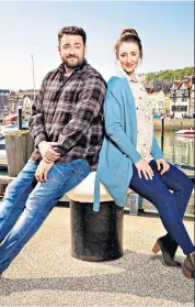  ??  ?? Kiss me quick: Jason Manford and Catherine Tyldesley