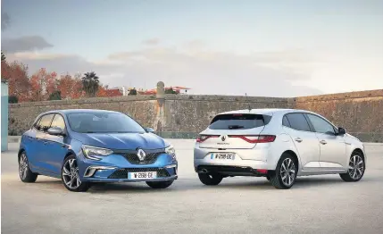  ??  ?? Renault Megane IV hatchback and hatchback GT