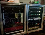  ??  ?? The control room (top) and racks of gear (below), including Petrucci’s favored RND Shelford channels.