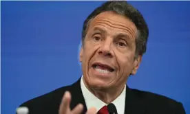  ??  ?? Governor Andrew Cuomo is in a fight for his political life amid a half-dozen sexual misconduct allegation­s and a scandal over Covid deaths in nursing homes. Photograph: Johannes Eisele/AFP/Getty Images
