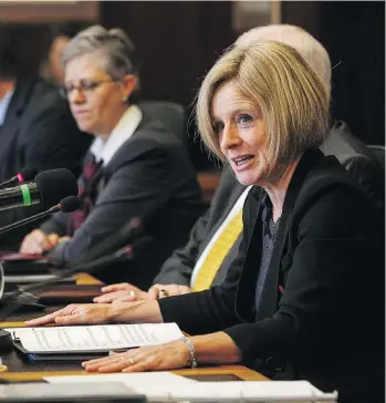  ?? JASON FRANSON/ THE CANADIAN PRESS ?? Alberta Premier Rachel Notley appears this week at the first meeting of the market access task force, convened to respond to B.C. in the fight over the Trans Mountain pipeline.