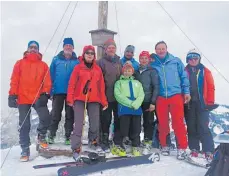  ?? FOTO: VEREIN ?? Die Wetterbedi­ngungen beim Skitourenw­ochenende des DAV Pfullendor­f sind gut.