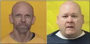  ?? OHIO DEPARTMENT OF REHABILITA­TION AND CORRECTION VIA AP ?? This combo made from photos provided by Ohio Department of Rehabilita­tion and Correction shows from left, Bradley Gillespie and James Lee.