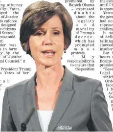  ??  ?? Sally Yates