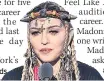  ??  ?? SPEECH Madonna at awards