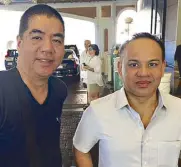  ??  ?? PBA commission­er Willie Marcial (left) and Excite chairman Gelo Serrano