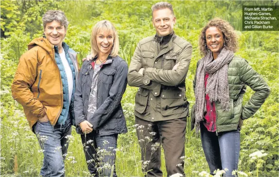  ??  ?? From left, Martin Hughes-Games, Michaela Strachan, Chris Packham and Gillian Burke