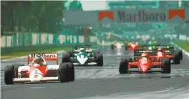  ??  ?? Escena del circuito en la segunda etapa de la F1 (1986-1992)