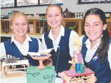 ??  ?? St Hilda's Year 12 students Stephanie Purser, Amy Boardman and Georgia Jack are relishing being involved in the STEM program.