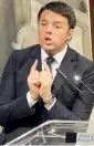  ??  ?? Premier. Matteo Renzi