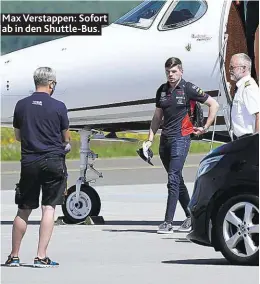  ??  ?? Max Verstappen: Sofort ab in den Shuttle-Bus.