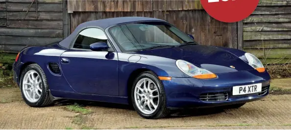  ??  ?? Above Growing appreciati­on for the early ‘fried egg’ Boxster has seen a sharp rise in values