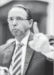  ?? JOSHUA ROBERTS BLOOMBERG ?? Deputy Attorney General Rod Rosenstein at a House Judiciary Committee hearing in June.