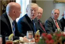  ?? PHOTO: AP ?? US President Donald Trump speaks during a meeting with lawmakers working on the tax plan in the Cabinet Meeting Room of the White House.