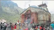  ?? HT FILE ?? The Kedarnath shrine in Rudrapraya­g district is part of the Chardham Yatra in Uttarakhan­d.