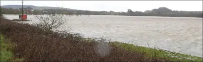  ??  ?? RIGHT: The Cork Racecourse in Mallow submerged in flooding. Picture John Tarrant