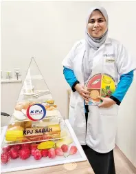  ?? ?? Nurfazira Saifudin, dietitian of KPJ Sabah Specialist Hospital.