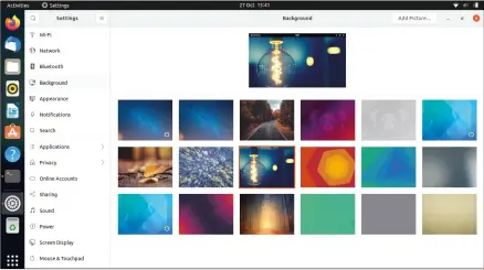  ?? ?? Well it wouldn’t be a feature about distros if it didn’t have lowresolut­ion grabs of their glorious new background­s.
