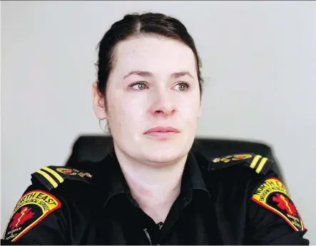  ?? LEAH HENNEL ?? Jessica Brost, a paramedic from Nipawin, was one of the first responders to the scene of the Humboldt Broncos crash site.