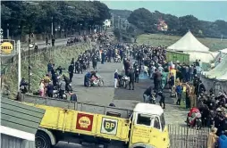  ??  ?? The hustle and bustle of the 1966 TT paddock.