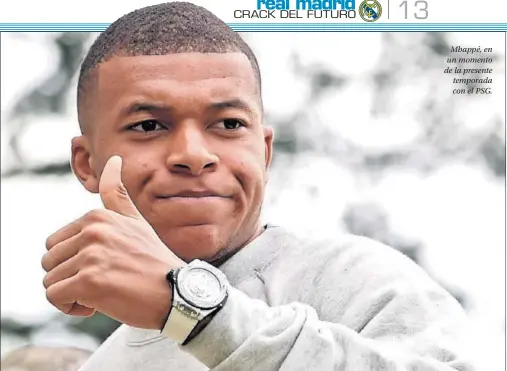  ??  ?? Mbappé, en un momento de la presente temporada con el PSG.