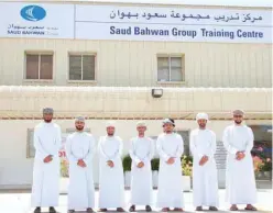  ??  ?? Recent Omani graduates inducted by Saud Bahwan Group as Senior Foremen