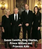  ?? ?? Queen Camilla, King Charles, Prince William and
Princess Kate
