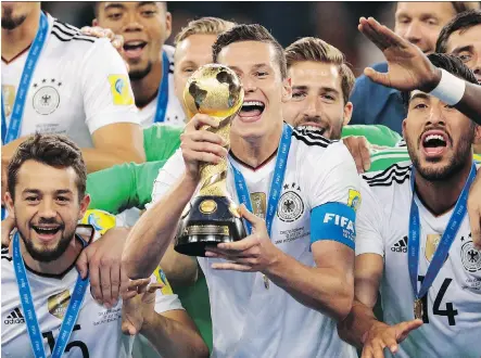  ?? THE ASSOCIATED PRESS/ FILES ?? The unloved Confederat­ions Cup — won by Julian Draxler’s Germany team this year — could be replaced by a new event.