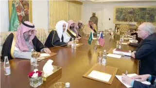  ??  ?? COMMITTED: Justice Minister Mohammed Al-Issa holds talks with US State Department officials.