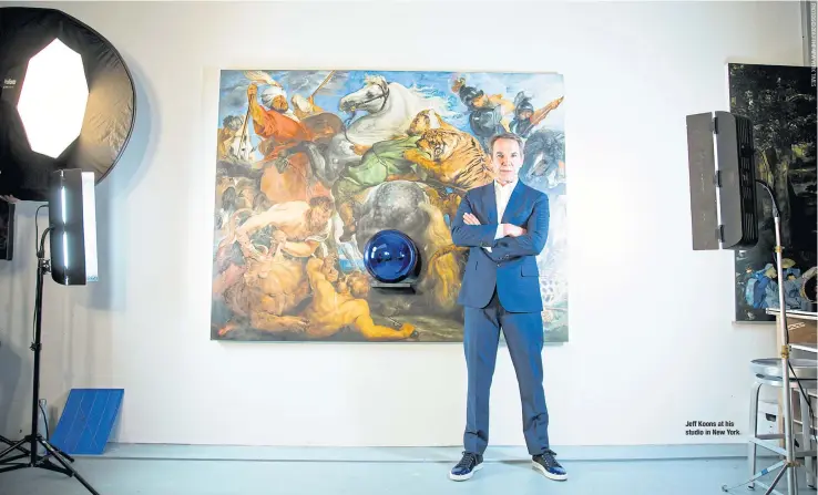  ??  ?? Jeff Koons at his studio in New York.