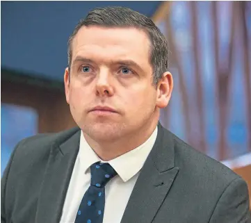  ?? ?? OPPOSED: Douglas Ross says changing the rules is the wrong way to oust the PM.