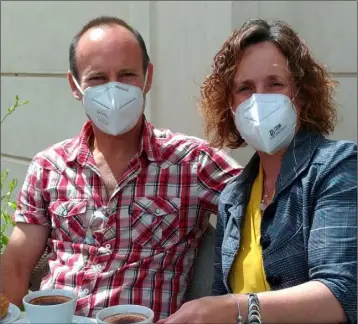  ??  ?? Wexford native Diane Piance (nee Busher) with her husband Jerry in Treviso last week.