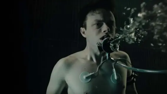  ??  ?? Dane DeHaan in the visually spectacula­r but muddled and pretentiou­s ‘A Cure For Wellness’