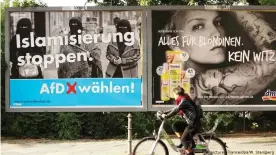  ??  ?? Seit 2015 rückt die AfD Muslime und den Islam in den Mittelpunk­t ihrer Politik