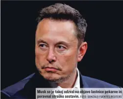  ?? FOTO: GONZALO FUENTES/REUTERS ?? Musk se je takoj odzval na objavo lastnice pekarne in poravnal stroške sestavin.