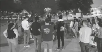  ?? MATT YORK/AP ?? PROTESTERS GATHER OUTSIDE THE CAPITOL to voice their dissent with an abortion ruling on Sept. 23 in Phoenix.